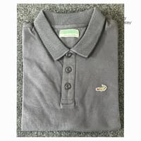 Crocodile Solid Gray Color Polo T-Shirt_img_1