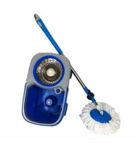 360 Degree Floor Magic Rotating Mop Bucket Set with 2 Microfiber Mop Heads Used for Floo_img_2