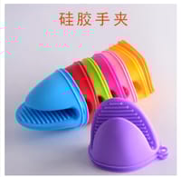 2PC Grip Oven Pot Holder Baking BBQ Cook Tools Mini Kitchen Non-slip Heat Resistant Oven Mitts Silicone Glove_img_1