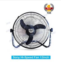Sony High Speed Desk Fan Heavy Duty Black ( 12")-One years Warranty_img_0