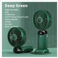 Portable Handheld Personal Rechargeable Fan LED Digital Display 90°Adjustable 4000mAh Rechargeable Fan 9-16 Hour, 5 Speed Wind Mini Aromatherapy Fan for Room Table Outdoor Traval_img_2