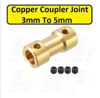 Copper Coupler 5mm To 3mm Universal Motor Shaft Joint Coupling Connector For RC Boat Electric Toy Car 775 DC Motor DIY_img_0