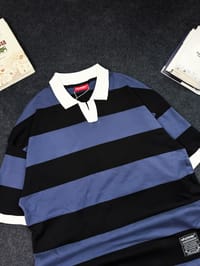 Stripe POLO (Black-Blue)_img_1