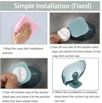 Portable Anti-slip Soap Holder Leaf Shape - লিফ শেইপ পোর্টেবল সোপ হোল্ডার_img_6