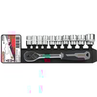 CROWN Professional 11 Pcs 1/4" Socket sets, 1/4inch, CR-V, 11pcs, Atomization; CPHSW-RXA14_img_1