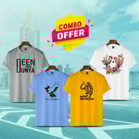 4pis Mesh Jersy Fabric T Shirt combo package_img_0