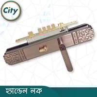 উচ্চ সুরক্ষা বড় আকারের হ্যান্ডেল লক অতিরিক্ত নব সহ প্রধান দরজার জন্য অ্যান্টিক রঙের দরজার লক Door Lock_img_2