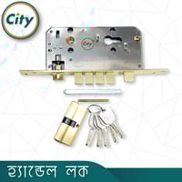 উচ্চ সুরক্ষা বড় আকারের হ্যান্ডেল লক অতিরিক্ত নব সহ প্রধান দরজার জন্য অ্যান্টিক রঙের দরজার লক Door Lock_img_5