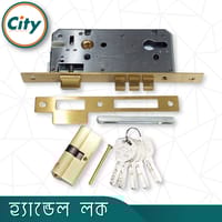 এবি ব্লাক রঙের ডোর লক উচ্চ সুরক্ষার স্ট্যান্ডার্ড সাইজের হ্যান্ডেল লক প্রধান দরজার লক Door Lock_img_6