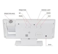Digital Alarm Clock with 180° Rotating Projector -_img_3