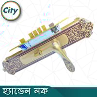 উচ্চ সুরক্ষা বড় আকারের হ্যান্ডেল লক সম্পূর্ণ পিতলের হ্যান্ডেল লক অতিরিক্ত নব সিস্টেম সহ প্রধান দরজার লক Door Lock_img_2