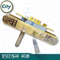 উচ্চ সুরক্ষা বড় আকারের হ্যান্ডেল লক সম্পূর্ণ পিতলের হ্যান্ডেল লক অতিরিক্ত নব সিস্টেম সহ প্রধান দরজার লক Door Lock_img_1