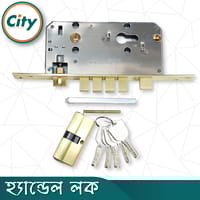 উচ্চ সুরক্ষা বড় আকারের হ্যান্ডেল লক সম্পূর্ণ পিতলের হ্যান্ডেল লক অতিরিক্ত নব সিস্টেম সহ প্রধান দরজার লক Door Lock_img_3