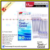 Test Good Gel Pen Blue ink 0.5mm 12pcs_img_0