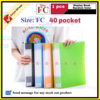 Display Book FC Legal Size 30 or 40 pocket Plastic File Folder Display Presentation Book Random color- 1pcs_img_6