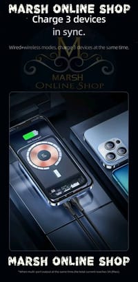 💥USAMS CD184 10000mAh PD 20W Aluminum Magnet WirPower Bankeless_img_5