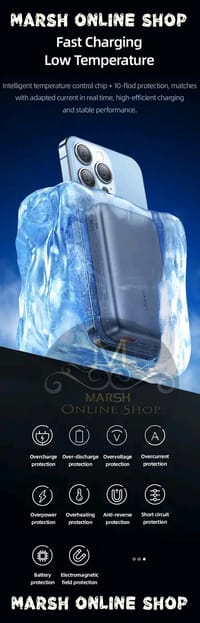 💥USAMS CD184 10000mAh PD 20W Aluminum Magnet WirPower Bankeless_img_9