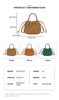 👜MATEYOYO Women Shoulder Bag Soft PU Bags Drawstring Bag Fashion_img_9