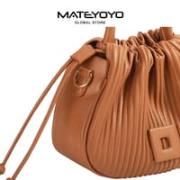 👜MATEYOYO Women Shoulder Bag Soft PU Bags Drawstring Bag Fashion_img_2