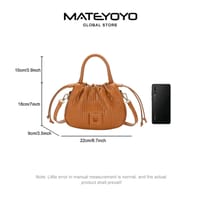 👜MATEYOYO Women Shoulder Bag Soft PU Bags Drawstring Bag Fashion_img_4