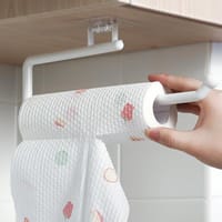(Kitchen Tissue Holder) Paper Roll Holder Towel Hanger Rack Bar Cabinet Rag Hanging Holder Bathroom Organizer Shelf Toilet Paper Holders_img_0