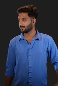 ILIAF Soft Sky Blue Refined Shirt - Breathable Office Attire_img_0