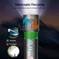 💥Auoyo Multifunctional COB Warning Zoomable Flashlight_img_3