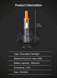 💥Auoyo Multifunctional COB Warning Zoomable Flashlight_img_8