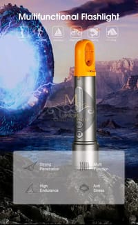 💥Auoyo Multifunctional COB Warning Zoomable Flashlight_img_9