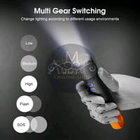 💥Auoyo Multifunctional COB Warning Zoomable Flashlight_img_5