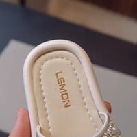 Baby Girls Summer Rhinestone Pearl Crib Slippers Beach Sandal (18 months to 3 years)_img_4