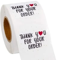 Thank You Stickers 500pcs Roll Round Creative Pattern Thank you Stickier Sealing Business Label Sticker_img_2