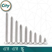 ১০০ পিস স্টেইনলেস স্টিল স্ক্রু স্টার স্ক্রু ফ্ল্যাট প্লাস হেড সেলফ টেপিং স্ক্রু সমস্ত আকার উপলব্ধ_img_1