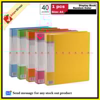 Display Book 40 Pocket Thin Plastic File Folder Display Presentation Book, A4 Size Random Color 1pcs - Innovative Design - Organize with Style_img_3
