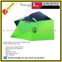 Good Luck Double clip file A4 Size Random Color 1 Pcs_img_0