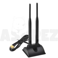 Eightwood 2.4GHz 5GHz Dual Band RP-SMA Male WiFi Antenna + IPEX MHF4 to RP-SMA Female Cable (2-Pack)_img_0