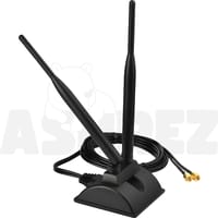 Eightwood 2.4GHz 5GHz Dual Band RP-SMA Male WiFi Antenna + IPEX MHF4 to RP-SMA Female Cable (2-Pack)_img_1