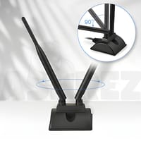 Eightwood 2.4GHz 5GHz Dual Band RP-SMA Male WiFi Antenna + IPEX MHF4 to RP-SMA Female Cable (2-Pack)_img_2