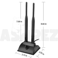 Eightwood 2.4GHz 5GHz Dual Band RP-SMA Male WiFi Antenna + IPEX MHF4 to RP-SMA Female Cable (2-Pack)_img_3