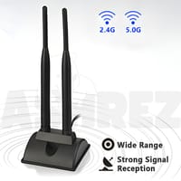 Eightwood 2.4GHz 5GHz Dual Band RP-SMA Male WiFi Antenna + IPEX MHF4 to RP-SMA Female Cable (2-Pack)_img_7