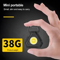 Mini LED Flashlight Work Light Portable Keychain USB Rechargeable Torch_img_2