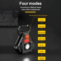 Mini LED Flashlight Work Light Portable Keychain USB Rechargeable Torch_img_4