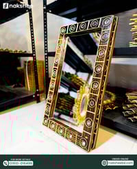 Squre wooden mirror 16/28” // বর্গাকার কাঠের আয়না_img_1