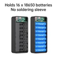 16pcs 18650 Battery Solderless 22.5W Fast Charging Power Bank Case with LED Light_img_3