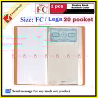 Display Book FC Legal Size 20 pocket Plastic File Folder Display Presentation Book Random color- 1pcs_img_0