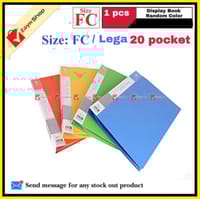 Display Book FC Legal Size 20 pocket Plastic File Folder Display Presentation Book Random color- 1pcs_img_1