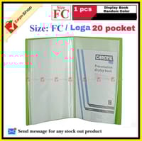 Display Book FC Legal Size 20 pocket Plastic File Folder Display Presentation Book Random color- 1pcs_img_2