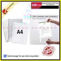 Sheet Protector A4 size Transparent 100 pcs Bundle_img_1