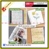 Sheet Protector A4 size Transparent 100 pcs Bundle_img_2