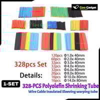 328pcs Assorted Heat Shrink Tube Kit | Polyolefin Insulation Sleeving 2:1 for Wires & Cables_img_0